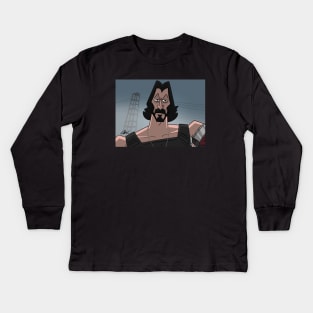 Cyber Keanu Kids Long Sleeve T-Shirt